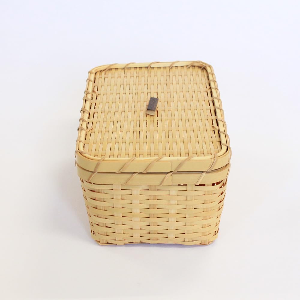 Manyo bleached bamboo mat rice ball basket Japanese-made 78-024