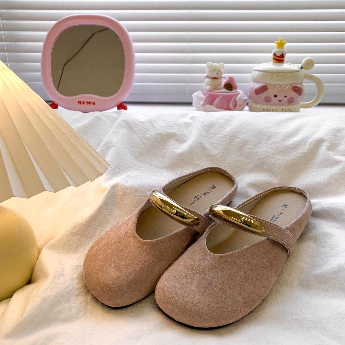 

Модная обувь с круглым носком, новые стильные туфли для женщин, средний каблук, женские тапочки по акции, дешевая ликвидация, шлепанцы, уникальные удобные сандалии 35