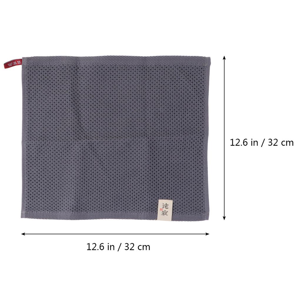 Waffle Weave Pure Cotton Towel Beige 32x32cm Lightweight Ultra Absorbent Multi-Purpose Face Bath