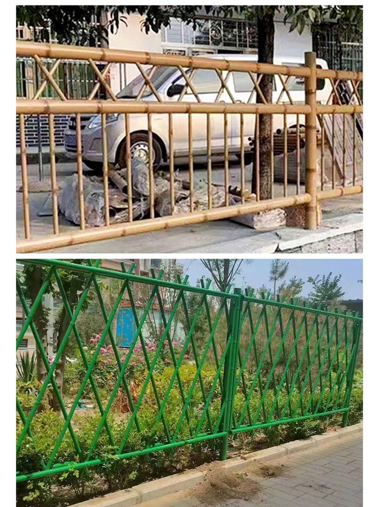 Stainless Steel Imitation Bamboo Garden Fence for Outdoor Railing and Flower Beds
