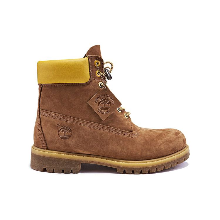 Timberland Comfortable Versatile Short Martin Boots Men boots Brown Yellow A2C96