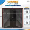 Magnetic Screen Door French Door, Durable Fiberglass Double Door Screen Mesh Curtain Fits Door Opening Up Keep Bugs Out