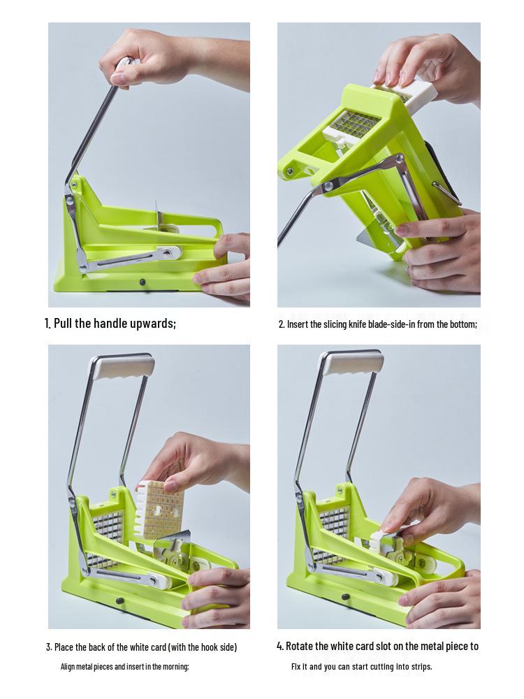 Manual Veggie Slicer: French Fry, Cucumber, Carrot, Potato, and Lettuce Cutter