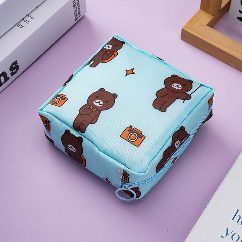 Sanitary Pad Pouch Cosmetic Bag for Gaskets Cable Case Portable Waterproof Organizer Pouch Mini Pouch Cute Toiletry Bag