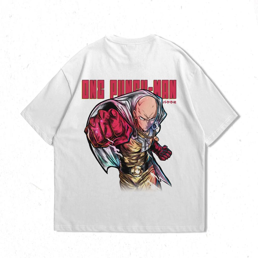 Anime Manga Oversized Y2k Japanese Style Tshirt Female Male Clothing Tees One Punch Crunch Tshirt Men Women Short Sleeve