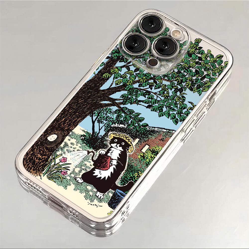 

Black Cat Sofa Star Pattern Phone Case for iPhone 17 16 15 14 13 12 11 16E Series Pro Max Plus Double Layer Protection iphone 11 ProMax