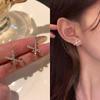 Fashion Earrings Curved Cross Stud Earrings Elegant Minimalist Design Lightweight Hypoallergenic Jewelry for Everyday Wear and Special Occasions