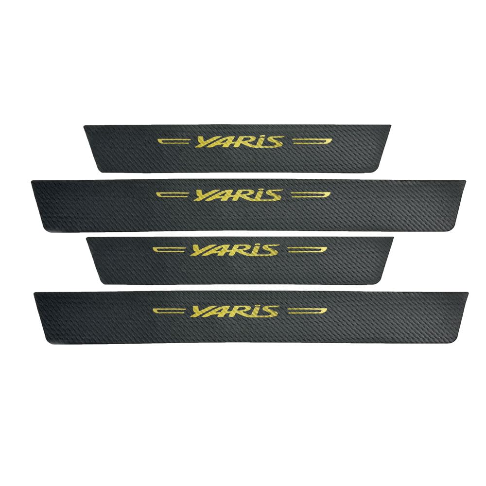 

Совместимо с Toyota New Yaris 10 Series Накладка на порог Эксклюзивная защита бокового порога Защитная наклейка Накладка на боковой порог Тиснение горячей фольгой Маркировка Лента золотой