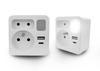 Rozgałęźnik Dwukrotny Z Lampką 1X Usb + 1X Usb C