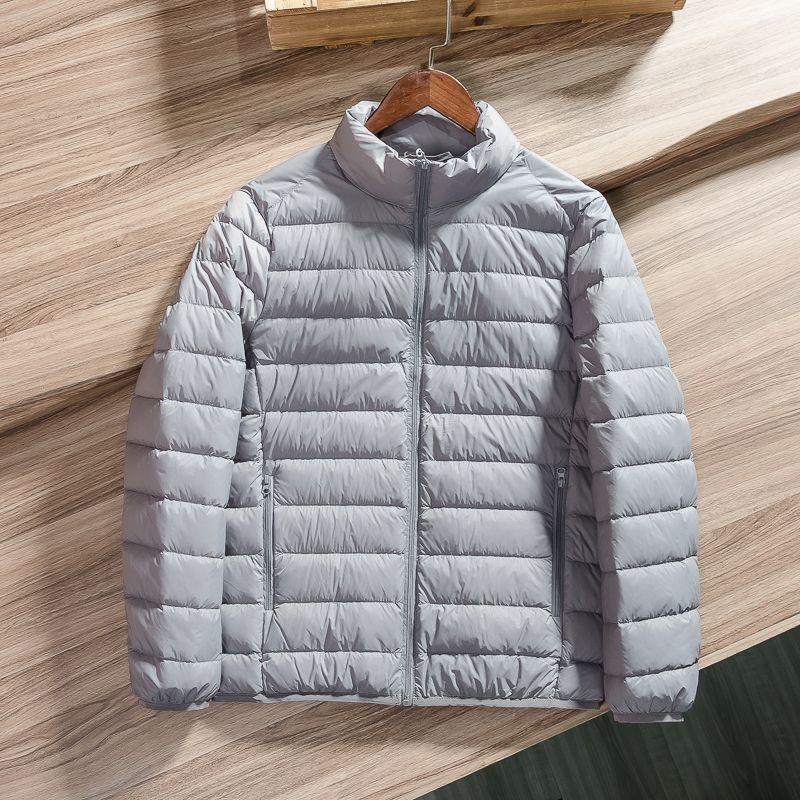 Giacca Leggera in Piuma da Uomo - Calda, Collo Alto, Giacca Invernale con Cappuccio Casual e Versatile