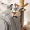 Felt Lamb Decorations Wool Decoration, 3D Felted Sheep Decor, Handmade Animal Crafts Accessory for Clothing Scarves Brooch Hats Bags DIY Supplies