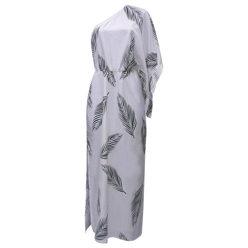 Women's Summer Off-Shoulder Loose Waist Printed Dress OM10090