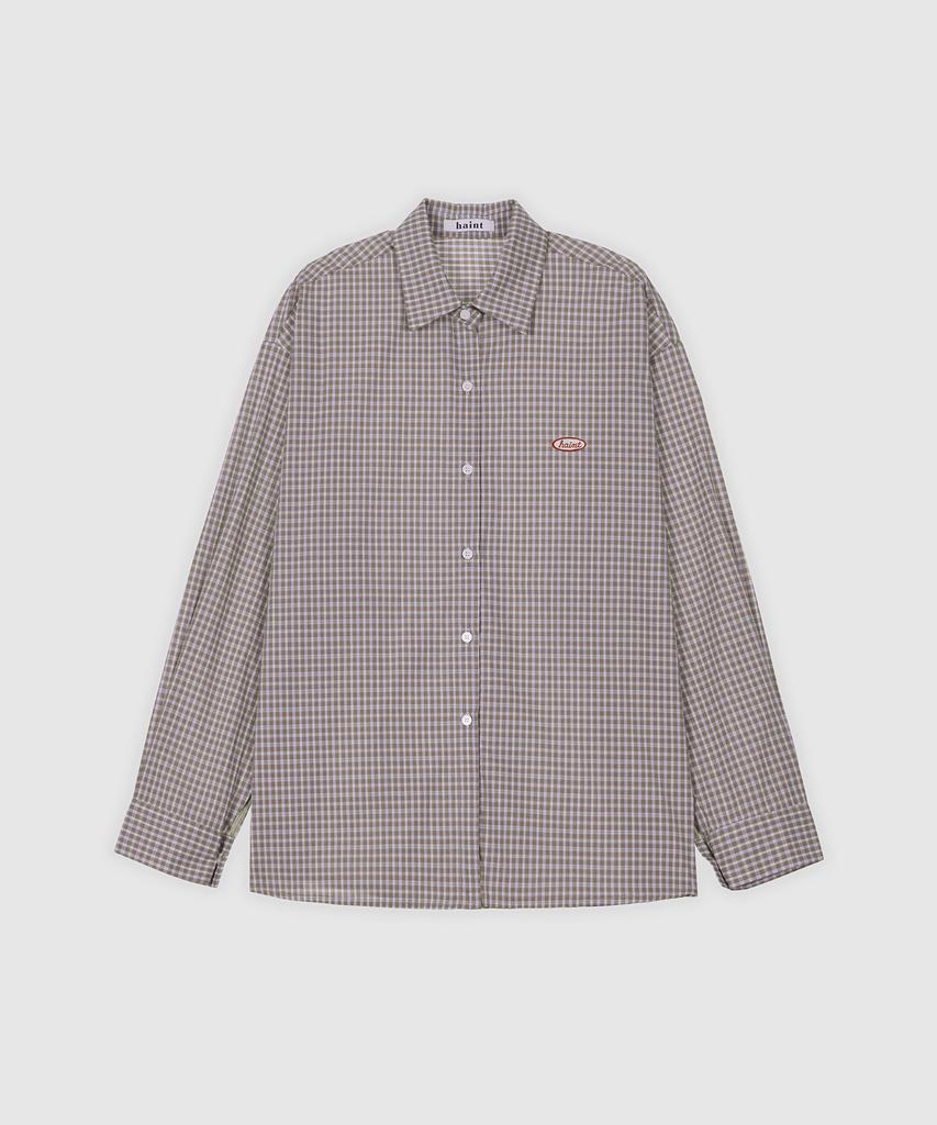 HAINT Aro Vintage Check Oversized Shirt 3Col_Beige