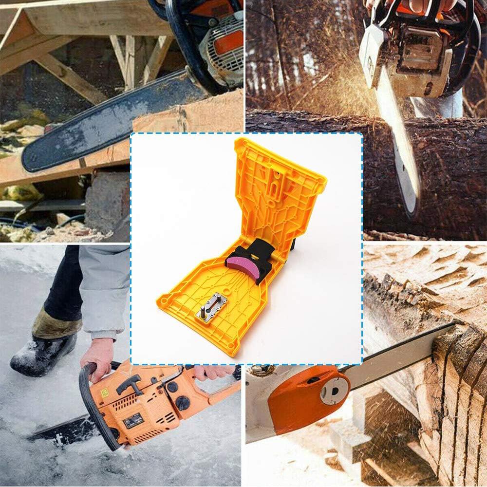 Kettensägenzahnschärfer m. 4 Schleifsteinen Für 14/16/18/20 Zoll Zweilochkette