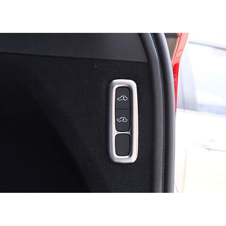 Fit For Volvo XC90 2016- Matte Silver Rear Body Lift Switch Frame Cover Trim