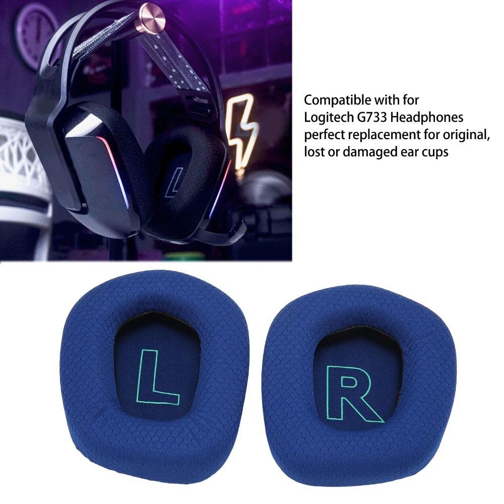 2PCS Breathable Mesh Noise Isolation Earcups for Logitech G733 Headphones Sound Quality Enhancement