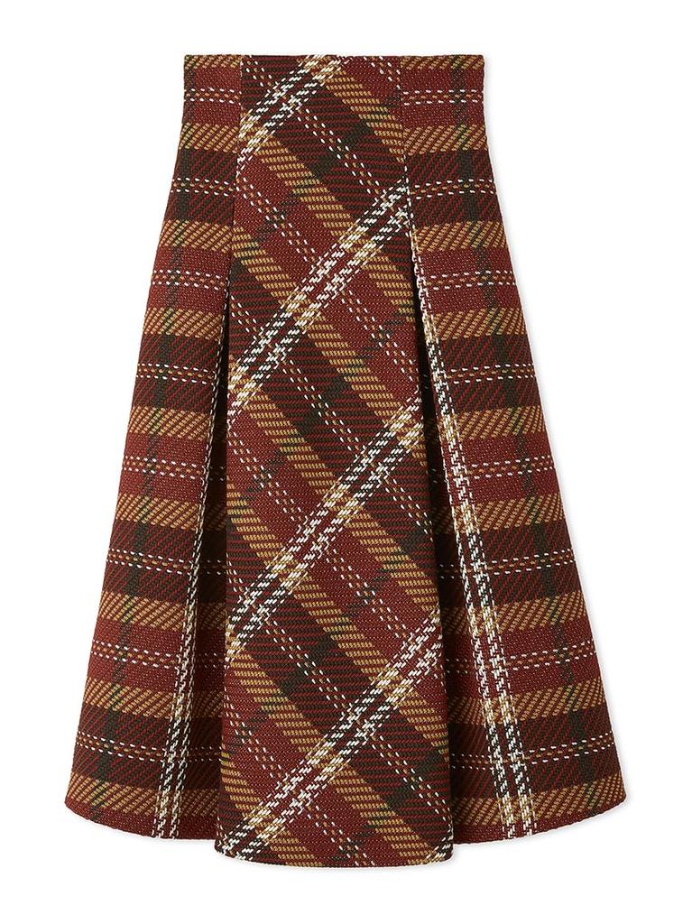 Roving Check Long Skirt SWFS244085RED0