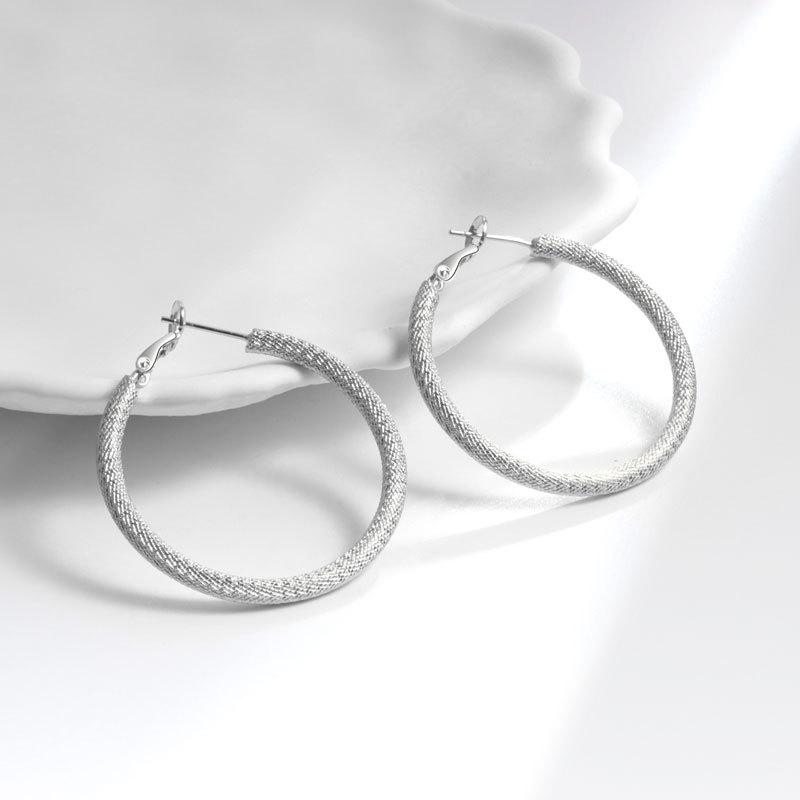 Exaggerated Metal Minimalist Geometric Hoop Earrings Fashionable High End Large Earrings For Women