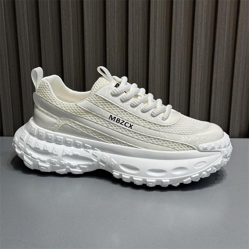 

Breathable rivet tires, durian thick-soled dad shoes, casual and fashionable, comfortable shoes, rivet trend dad shoes 39 белый