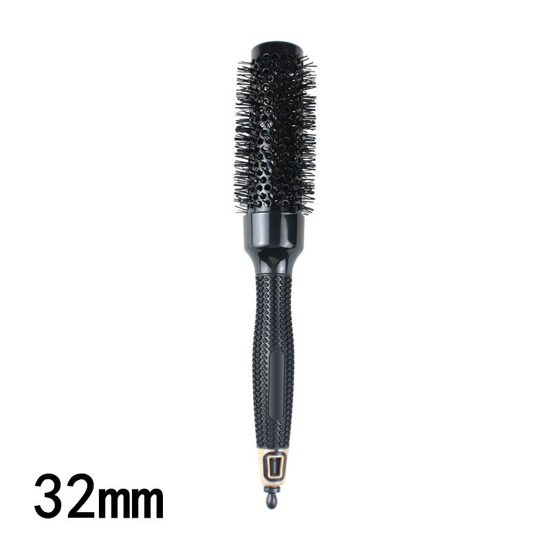 Professional 1/6PCS Black Boar Bristles Round Hair Comb Hairdressing Hair Brush Anti-Static Barber Salon Styling Tools