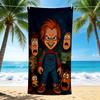 1Pc Chucky'S Halloween Horror Beach Towel Quick Dry Multiuse For Beach Pool Gym Yoga Home Travel Christmas Halloween Xmas Gift N1301