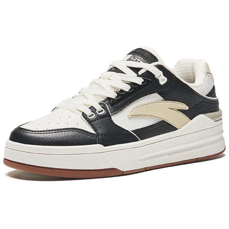 Anta Street Fun Lite Comfortable Casual Wear Durable Breathable Low-Top Skate Shoes Women Sneaker White Black 122438052-3