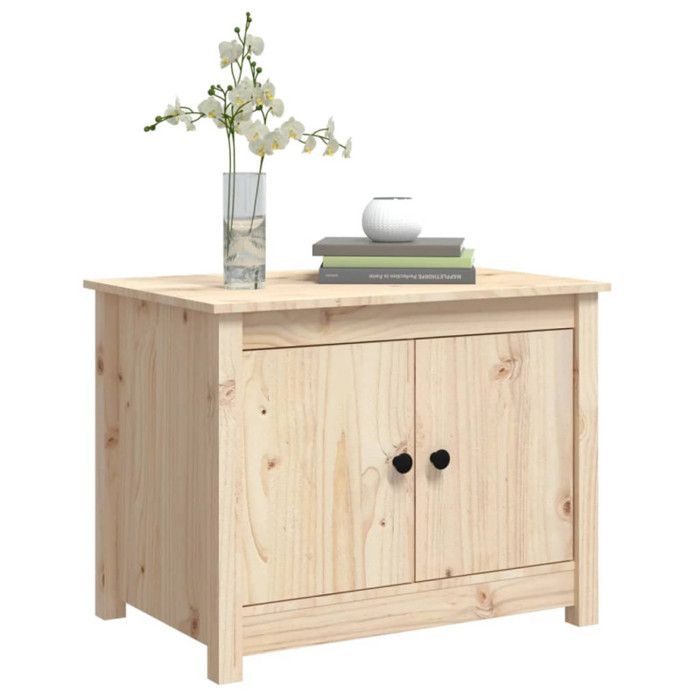 VidaXL Table basse 71x49x55 cm Bois massif de pin 820926