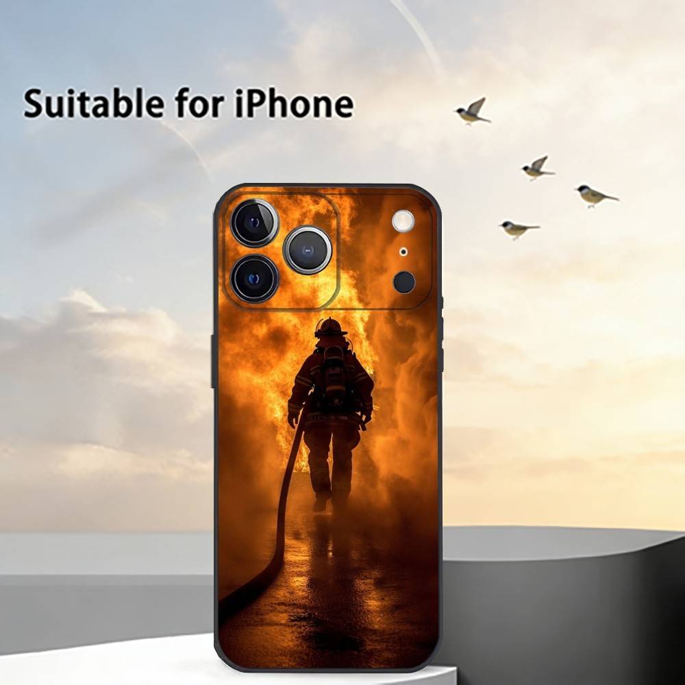 F-Fireman Firefighter Phone Case For iPhone 17, 16,15,14,13,12,11 Plus,Pro Max, Others Soft Black Cover
