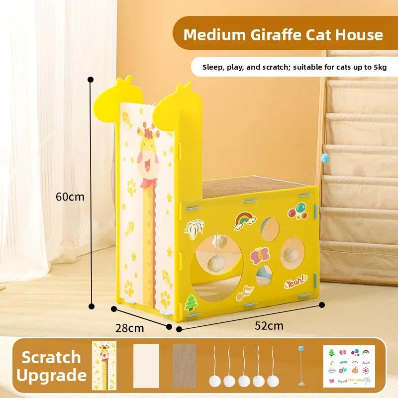 

Girfe Inteated Scratching Board Anti-Scratch Sofa Protection Easy Assembly Kitty Bed Toy for Kittens