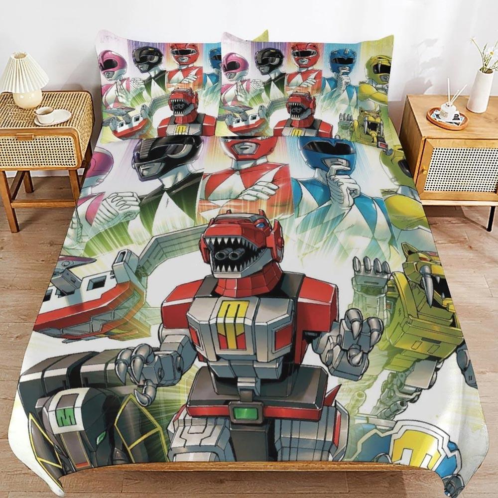 M-Mighty Morphin Soft bedding Cartoon P-Power Rangers Decorative Bedding Throws Bedspread Bed Cover Gift