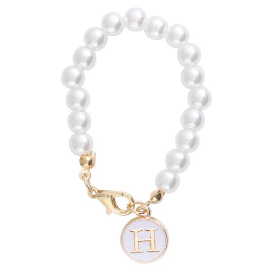 Yousheng Cup Pendant Personalized Imitation Pearl Charm Stylish Name ID Letter Handle Keychain for Water Bottle Bag