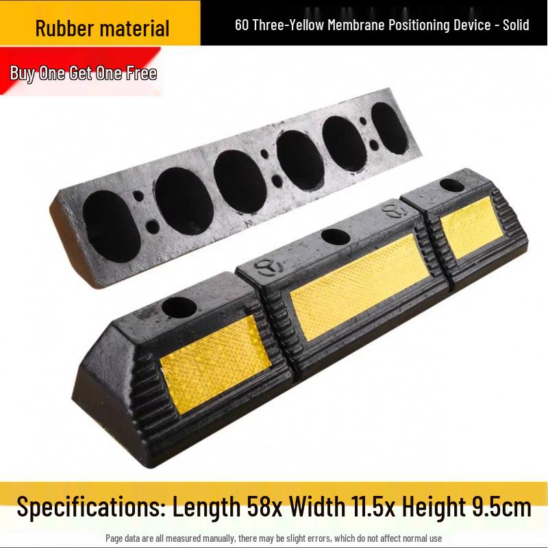 Rubber and Plastic Wheel Chock & Bollard: Car Stop, Anti-Collision Block, Curb Ramp, Parking Lot Vehicle Stopper