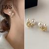 Wedding Earrings 1 Pair Women Stud Vintage High-end Royal Smooth Surface Imitation Pearl Bridal Female Jewelry Prom