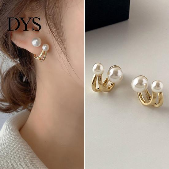 Wedding Earrings 1 Pair Women Stud Vintage High-end Royal Smooth Surface Imitation Pearl Bridal Female Jewelry Prom