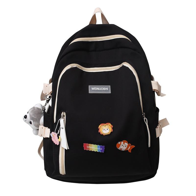 

Школьный рюкзак для учениц начальной школы, 3-6 классы, новый для девочек 2025 года, учениц средней школы, учениц старших классов, студенток single pack чёрный