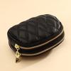 Double Layer Coin Purse, Dual-Compartment PU Leather Wallet, with Zipper Durable Scratch-Resistant Coin Holder Pouch