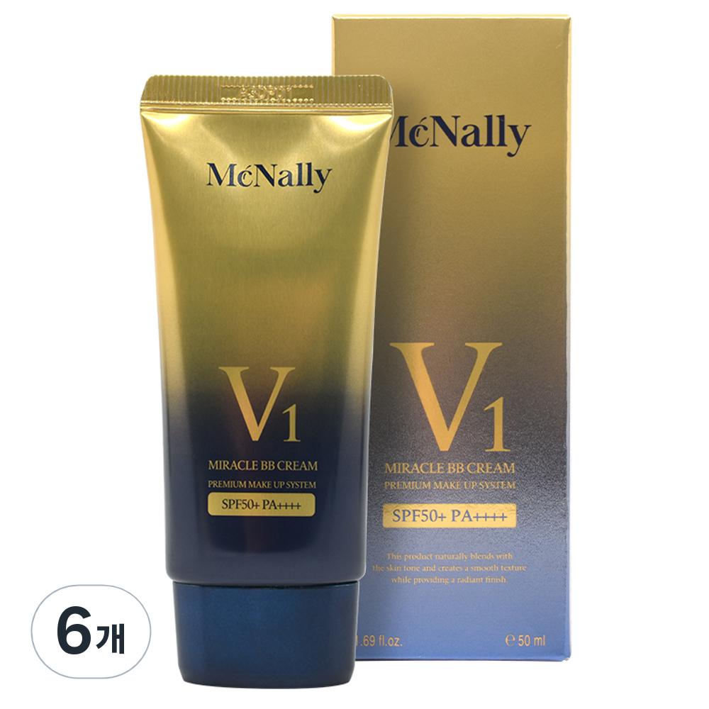 

McNally V1 Miracle BB Cream SPF50+ PA++++, натуральный бежевый, 50 мл, 6 шт.