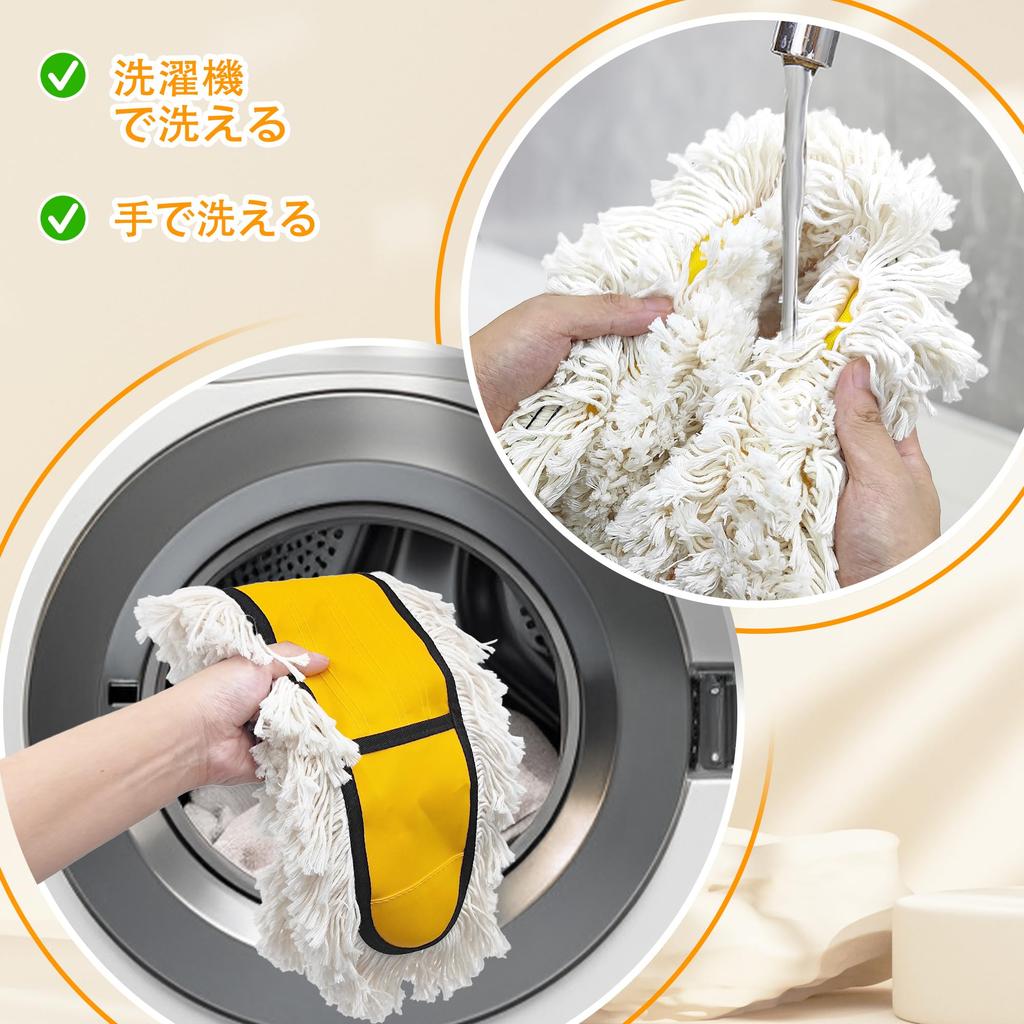 NEWE 72cm Wide Large Floor Adjustable for Commercial Use Microfiber Mop Cloths Quickle Suitable for Shopping Mop, Length, (Indoor Use), (2 Pieces),