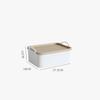 Stackable Storage Box Sundries Toy Storage Bins with Cover Clothes Storage Container Kitchen Wardrobe Desk Organizers Baskets