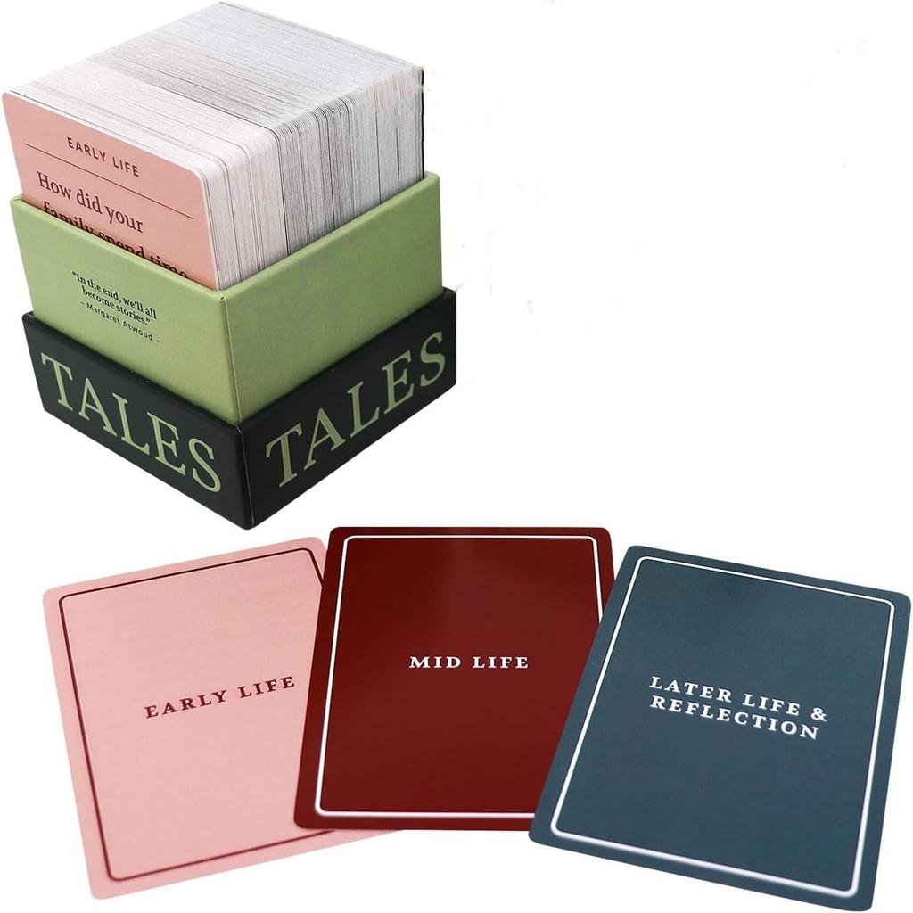 150 Pcs Life Story Interview Kit Cards, Family Conversation Cards With 3 Stages Of Life, Get To Know Parents And Grandparents For Family Pictionary