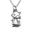 Horse Pendant Necklace Equestrian Animal Charm Jewelry 40cm Short Chain