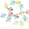 30Pcs Aircraft Modeling Paper Clip Metal Color Paper Clip Office Information File Classification Folder