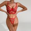 Sexy Embroidered Sheer Lingerie Set: Comfortable, Hot-Selling Two-Piece