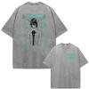 Bleach Kurosaki Ichigo Graphic T Shirts Vintage Washed  Japanese Manga Oversized Short Sleeve T-shirt Unisex Fashion Tees Tops