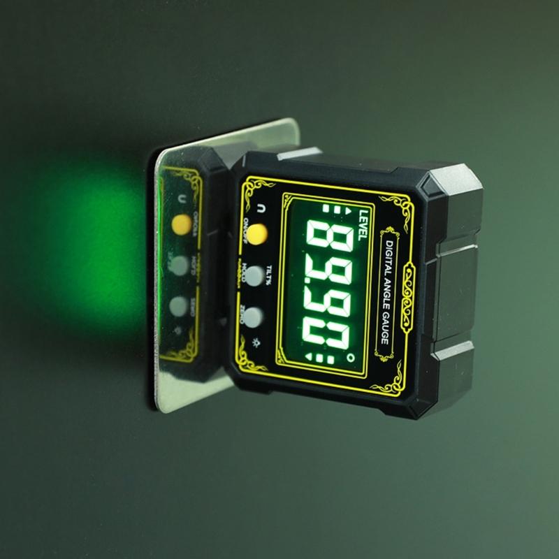 Professional Magnetic Digital Bevel Protractor With High Accuracy Battery Operated For Woodworking Metalworking Projects