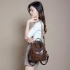 Women's Vintage Oil Wax Leather Anti-Theft Backpack - Multi-Purpose, Casual Travel & Commute Bag (Spring 2025)