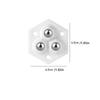 4Pcs 360° Rotation Universal Wheel Self-Adhesive Swivel Casters Mute 3 Beads Pulley  Cabinet