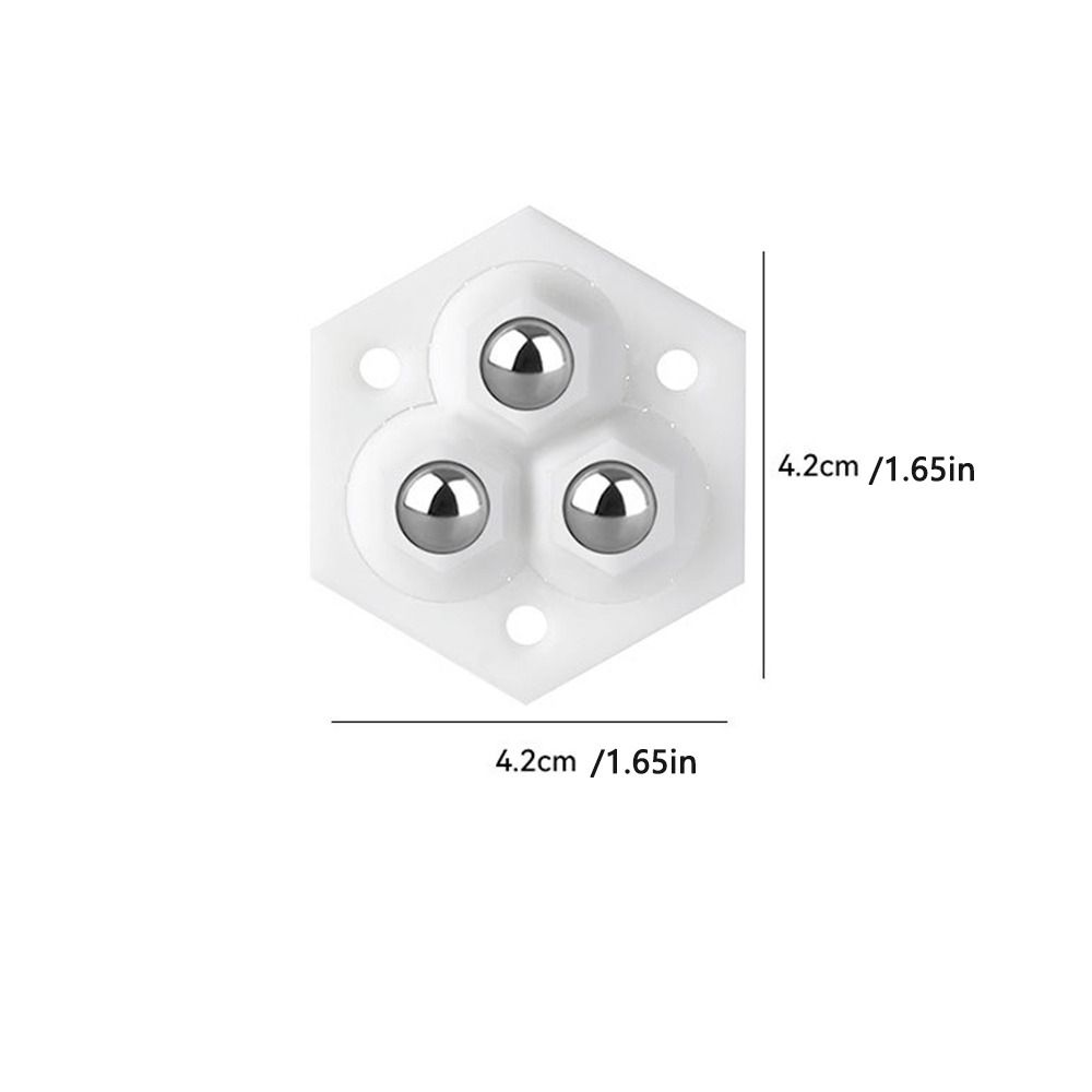 4Pcs 360° Rotation Universal Wheel Self-Adhesive Swivel Casters Mute 3 Beads Pulley  Cabinet