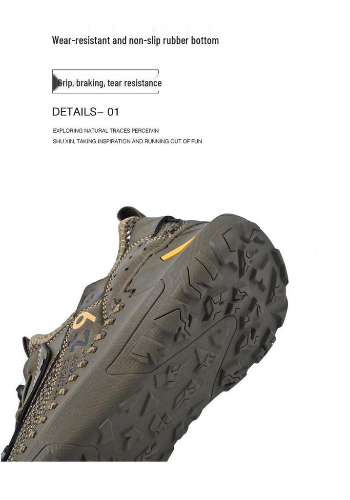 Handmade Men's 2026 New Summer Mesh Hollow Breathable Shoes
