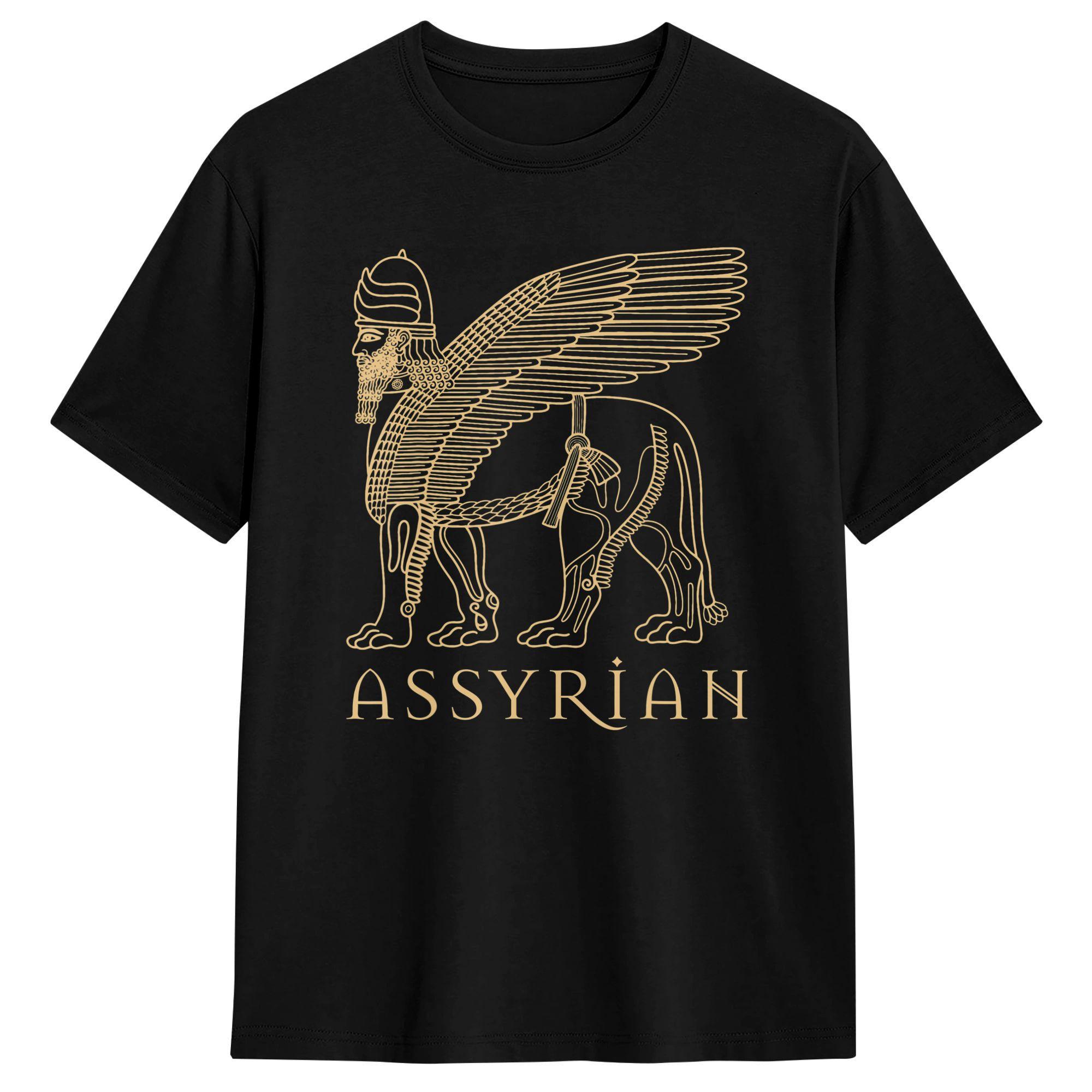 

T-Shirt Lamassu Schedu Assyrian protective deity Ancient Sumerians T-Shirts Cotton Tshirt for Men Y2K Short Sleeve Top Tees S разноцветный
